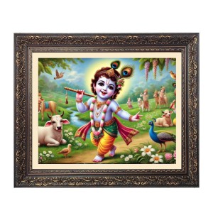 Little krishna Big Photo Frame - 20x24 Inches for Home,Temple & Office Decoration Little krishna Big Photo Frame - 20x24 Inches for Home,Temple & Office Decoration