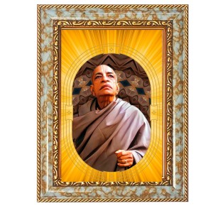 A.C. Bhaktivedanta Swami Prabhupada Spiritual Guru Digital Photo In Designer Frame, Size 8x12 Inch | Hindu Religious Picture For Home Temple, Office & Gift | Wall Art & Pooja Decor (F10498)