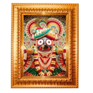 Jai Jagannath Golden Designer Photo Frame | 10x14 Inch Religious Wall Hanging Frame For Home & Office Decoration | Hindu Deity Jai Jagannath Spiritual Gift Item Jai Jagannath Golden Designer Photo Frame | 10x14 Inch Religious Wall Hanging Frame For Home & Office Decoration | Hindu Deity Jai Jagannath Spiritual Gift Item