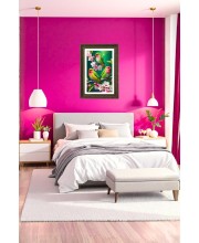 Parakeets Big Photo Frame - 20x28 Inches For Home,Temple & Office Decoration (F10751)