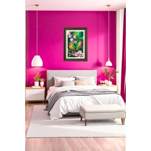 Parakeets Big Photo Frame - 20x28 Inches For Home,Temple & Office Decoration (F10751) Parakeets Big Photo Frame - 20x28 Inches For Home,Temple & Office Decoration (F10751)