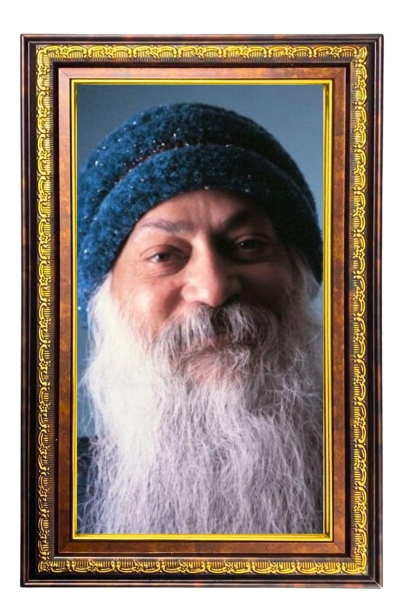 Oshoo Digital Golden Balck Color Photo Frame | Hindu Religious Wall Decor | 10x16 Inches - Inspirational Wall Art For Office, Home Decor - Ideal Spiritual Gift (F16513)
