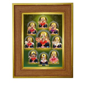 Goddess Nava Durga Photo Frame 10x14 Inches-Brown Wooden Frame For Home, Office & Temple Decoration And Gifting (F6287) Goddess Nava Durga Photo Frame 10x14 Inches-Brown Wooden Frame For Home, Office & Temple Decoration And Gifting (F6287)