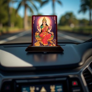 Car Desk/Table Top Maa Laxmi Wooden Photo Stand 3x4 Inches, Compact & Stylish Spiritual Display For Car, Home & Office (Pack Of 1) (F15175) Car Desk/Table Top Maa Laxmi Wooden Photo Stand 3x4 Inches, Compact & Stylish Spiritual Display For Car, Home & Office (Pack Of 1) (F15175)
