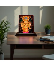 Car Desk/Table Top Lord Ganesha Wooden Photo Stand 3x4 Inches, Compact & Stylish Spiritual Display For Car, Home & Office (Pack Of 1) (F15075)