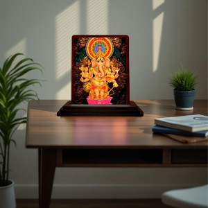 Car Desk/Table Top Lord Ganesha Wooden Photo Stand 3x4 Inches, Compact & Stylish Spiritual Display For Car, Home & Office (Pack Of 1) (F15075) Car Desk/Table Top Lord Ganesha Wooden Photo Stand 3x4 Inches, Compact & Stylish Spiritual Display For Car, Home & Office (Pack Of 1) (F15075)