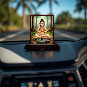 Car Desk/Table Top Lord Daattatreya Wooden Photo Stand 3x4 Inches, Compact & Stylish Spiritual Display For Car, Home & Office (Pack Of 1) (F14253) Car Desk/Table Top Lord Daattatreya Wooden Photo Stand 3x4 Inches, Compact & Stylish Spiritual Display For Car, Home & Office (Pack Of 1) (F14253)