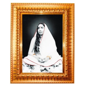 Sri Sarada Devi Golden Designer Photo Frame | 14x18 Inch Religious Wall Hanging Frame For Home & Office Decoration | Hindu Deity Spiritual Gift Item Sri Sarada Devi Golden Designer Photo Frame | 14x18 Inch Religious Wall Hanging Frame For Home & Office Decoration | Hindu Deity Spiritual Gift Item