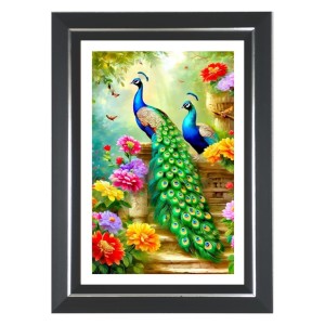 Peacock Photo Wall & Table Frame | 16x20 Inch Black Designer | Perfect For Gifting & Home Decor (F9579) Peacock Photo Wall & Table Frame | 16x20 Inch Black Designer | Perfect For Gifting & Home Decor (F9579)