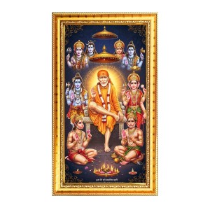 Shirdi Sai Baba Digital Golden Color Photo Frame | Hindu Religious Wall Decor | 12x19 Inches - Inspirational Wall Art For Office, Home Decor - Ideal Spiritual Gift (F10200) Shirdi Sai Baba Digital Golden Color Photo Frame | Hindu Religious Wall Decor | 12x19 Inches - Inspirational Wall Art For Office, Home Decor - Ideal Spiritual Gift (F10200)