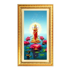 Mata Laxmi Digital Golden Color Photo Frame | Hindu Religious Wall Decor | 10x17 Inches - Inspirational Wall Art For Office, Home Decor - Ideal Spiritual Gift (F10383) Mata Laxmi Digital Golden Color Photo Frame | Hindu Religious Wall Decor | 10x17 Inches - Inspirational Wall Art For Office, Home Decor - Ideal Spiritual Gift (F10383)