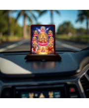 Car Desk/Table Top Ashta Lakshmi Wooden Photo Stand 3x4 Inches, Compact & Stylish Spiritual Display For Car, Home & Office (Pack Of 1) (F14354)