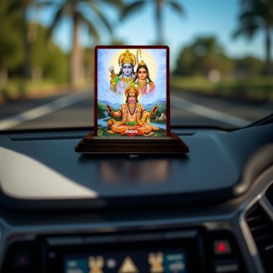 Car Desk/Table Top Lord RamSiya Hanuman Wooden Photo Stand 3x4 Inches, Compact & Stylish Spiritual Display For Car, Home & Office (Pack Of 1) (F15194) Car Desk/Table Top Lord RamSiya Hanuman Wooden Photo Stand 3x4 Inches, Compact & Stylish Spiritual Display For Car, Home & Office (Pack Of 1) (F15194)