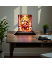 Car Desk/Table Top Lord Hanuman Wooden Photo Stand 3x4 Inches, Compact & Stylish Spiritual Display For Car, Home & Office (Pack Of 1) (F15186)