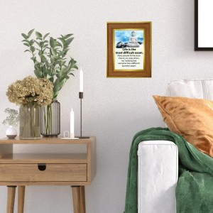 Buddha Photo Frame 10x14 Inches-Brown Wooden Frame For Home, Office & Temple Decoration And Gifting (F6312)