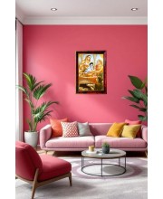 Shri Krishna Janmashtami Photo Frame For Wall & Table | 7x9 Inch Golden Cherry Finish | Decorative Shri Krishna Janmashtami Photo Frame For Home, Office & Pooja Room (F11355)