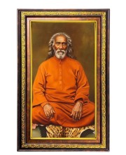 Swami Yukteswar Digital Golden Balck Color Photo Frame | Hindu Religious Wall Decor | 10x16 Inches - Inspirational Wall Art For Office, Home Decor - Ideal Spiritual Gift (F16953)