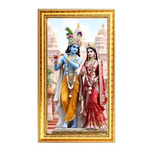 Divine Radha Krishna Digital Golden Color Photo Frame | Hindu Religious Wall Decor | 12x19 Inches - Inspirational Wall Art For Office, Home Decor - Ideal Spiritual Gift (F10269) Divine Radha Krishna Digital Golden Color Photo Frame | Hindu Religious Wall Decor | 12x19 Inches - Inspirational Wall Art For Office, Home Decor - Ideal Spiritual Gift (F10269)
