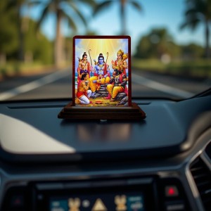 Car Desk/Table Top Lord Rama Lakshmana Hanuman Wooden Photo Stand 3x4 Inches, Compact & Stylish Spiritual Display For Car, Home & Office (Pack Of 1) (F14188) Car Desk/Table Top Lord Rama Lakshmana Hanuman Wooden Photo Stand 3x4 Inches, Compact & Stylish Spiritual Display For Car, Home & Office (Pack Of 1) (F14188)
