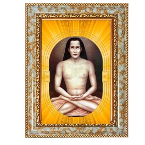 Mahavatar Babaji Spiritual Guru Digital Photo In Designer Frame, Size 10x16 Inch | Hindu Religious Picture For Home Temple, Office & Gift | Wall Art & Pooja Decor (F10499)