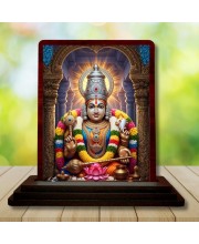 Car Desk/Table Top Tirupati Balaji Wooden Photo Stand 3x4 Inches, Compact & Stylish Spiritual Display For Car, Home & Office (Pack Of 1) (F15136)