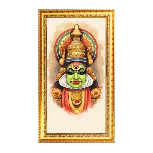 Kathakali Digital Golden Color Photo Frame | Hindu Religious Wall Decor | 8x15 Inches - Inspirational Wall Art For Office, Home Decor - Ideal Spiritual Gift (F10322) Kathakali Digital Golden Color Photo Frame | Hindu Religious Wall Decor | 8x15 Inches - Inspirational Wall Art For Office, Home Decor - Ideal Spiritual Gift (F10322)