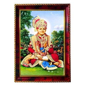 Swami Narayan Photo Frame For Wall & Table | 7x9 Inch Golden Cherry Finish | Decorative Swami Narayan Photo Frame For Home, Office & Pooja Room (F11421) Swami Narayan Photo Frame For Wall & Table | 7x9 Inch Golden Cherry Finish | Decorative Swami Narayan Photo Frame For Home, Office & Pooja Room (F11421)