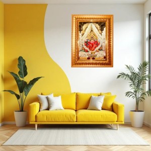 Siddhivinayak Ganapati Golden Designer Photo Frame | 16x20 Inch Religious Wall Hanging Frame For Home & Office Decoration | Hindu Deity Spiritual Gift Item Siddhivinayak Ganapati Golden Designer Photo Frame | 16x20 Inch Religious Wall Hanging Frame For Home & Office Decoration | Hindu Deity Spiritual Gift Item
