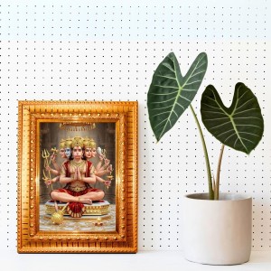 Jay Bajrangbali Golden Designer Photo Frame | 10x14 Inch Religious Wall Hanging Frame For Home & Office Decoration | Hindu Deity Jay Bajrangbali Spiritual Gift Item Jay Bajrangbali Golden Designer Photo Frame | 10x14 Inch Religious Wall Hanging Frame For Home & Office Decoration | Hindu Deity Jay Bajrangbali Spiritual Gift Item
