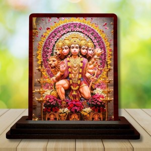Car Desk/Table Top Lord Hanuman Wooden Photo Stand 3x4 Inches, Compact & Stylish Spiritual Display For Car, Home & Office (Pack Of 1) (F14618) Car Desk/Table Top Lord Hanuman Wooden Photo Stand 3x4 Inches, Compact & Stylish Spiritual Display For Car, Home & Office (Pack Of 1) (F14618)