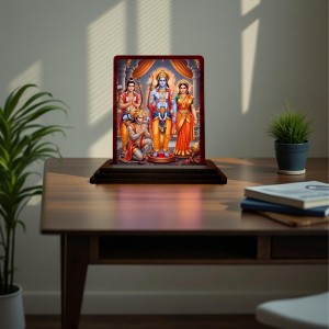 Car Desk/Table Top Lord Ram Siya Wooden Photo Stand 3x4 Inches, Compact & Stylish Spiritual Display For Car, Home & Office (Pack Of 1) (F15141) Car Desk/Table Top Lord Ram Siya Wooden Photo Stand 3x4 Inches, Compact & Stylish Spiritual Display For Car, Home & Office (Pack Of 1) (F15141)
