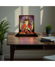 Car Desk/Table Top Maa Kali Wooden Photo Stand 3x4 Inches, Compact & Stylish Spiritual Display For Car, Home & Office (Pack Of 1) (F15061)