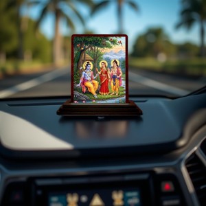 Car Desk/Table Top Lord RamSiya Wooden Photo Stand 3x4 Inches, Compact & Stylish Spiritual Display For Car, Home & Office (Pack Of 1) (F15193) Car Desk/Table Top Lord RamSiya Wooden Photo Stand 3x4 Inches, Compact & Stylish Spiritual Display For Car, Home & Office (Pack Of 1) (F15193)