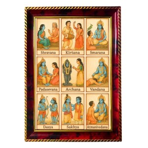 Navavidha Bhakti Photo Frame For Wall & Table | 7x9 Inch Golden Cherry Finish | Decorative Navavidha Bhakti Photo Frame For Home, Office & Pooja Room (F11773) Navavidha Bhakti Photo Frame For Wall & Table | 7x9 Inch Golden Cherry Finish | Decorative Navavidha Bhakti Photo Frame For Home, Office & Pooja Room (F11773)