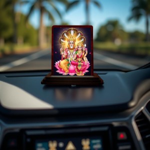Car Desk/Table Top Lakshmi Narasimha Wooden Photo Stand 3x4 Inches, Compact & Stylish Spiritual Display For Car, Home & Office (Pack Of 1) (F14554) Car Desk/Table Top Lakshmi Narasimha Wooden Photo Stand 3x4 Inches, Compact & Stylish Spiritual Display For Car, Home & Office (Pack Of 1) (F14554)