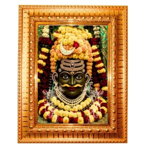 Lord Ujjain Madhya Golden Designer Photo Frame | 10x14 Inch Religious Wall Hanging Frame For Home & Office Decoration | Hindu Deity Spiritual Gift Item Lord Ujjain Madhya Golden Designer Photo Frame | 10x14 Inch Religious Wall Hanging Frame For Home & Office Decoration | Hindu Deity Spiritual Gift Item
