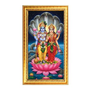 Lord Vishnu And Lakhsmi Digital Golden Color Photo Frame | Hindu Religious Wall Decor | 8x15 Inches - Inspirational Wall Art For Office, Home Decor - Ideal Spiritual Gift (F10273) Lord Vishnu And Lakhsmi Digital Golden Color Photo Frame | Hindu Religious Wall Decor | 8x15 Inches - Inspirational Wall Art For Office, Home Decor - Ideal Spiritual Gift (F10273)