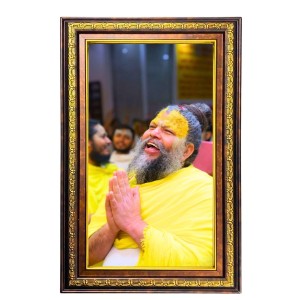 Premanand Govind Digital Golden Balck Color Photo Frame | Hindu Religious Wall Decor | 10x16 Inches - Inspirational Wall Art For Office, Home Decor - Ideal Spiritual Gift (F16596)