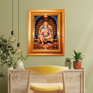 Maa Kaali Golden Designer Photo Frame | 18x22 Inch Religious Wall Hanging Frame For Home, Office Decoration and Spiritual Gift Item (M1)
