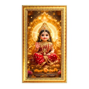 Mata Lakhsmi Digital Golden Color Photo Frame | Hindu Religious Wall Decor | 12x19 Inches - Inspirational Wall Art For Office, Home Decor - Ideal Spiritual Gift (F10349) Mata Lakhsmi Digital Golden Color Photo Frame | Hindu Religious Wall Decor | 12x19 Inches - Inspirational Wall Art For Office, Home Decor - Ideal Spiritual Gift (F10349)