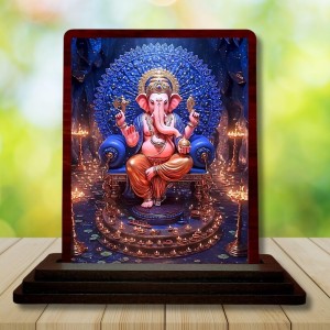 Car Desk/Table Top Lord Ganesha Wooden Photo Stand 3x4 Inches, Compact & Stylish Spiritual Display For Car, Home & Office (Pack Of 1) (F14519) Car Desk/Table Top Lord Ganesha Wooden Photo Stand 3x4 Inches, Compact & Stylish Spiritual Display For Car, Home & Office (Pack Of 1) (F14519)