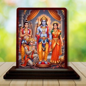 Car Desk/Table Top Rama Darbar Wooden Photo Stand 3x4 Inches, Compact & Stylish Spiritual Display For Car, Home & Office (Pack Of 1) (F14243) Car Desk/Table Top Rama Darbar Wooden Photo Stand 3x4 Inches, Compact & Stylish Spiritual Display For Car, Home & Office (Pack Of 1) (F14243)