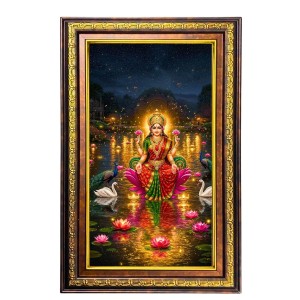 Goddess Lakshmi Digital Golden Balck Color Photo Frame | Hindu Religious Wall Decor | 10x16 Inches - Inspirational Wall Art For Office, Home Decor - Ideal Spiritual Gift (F16920) Goddess Lakshmi Digital Golden Balck Color Photo Frame | Hindu Religious Wall Decor | 10x16 Inches - Inspirational Wall Art For Office, Home Decor - Ideal Spiritual Gift (F16920)