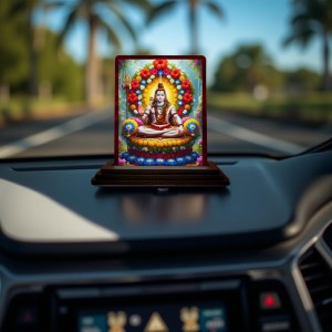 Car Desk/Table Top Lord Shiva Wooden Photo Stand 3x4 Inches, Compact & Stylish Spiritual Display For Car, Home & Office (Pack Of 1) (F15100) Car Desk/Table Top Lord Shiva Wooden Photo Stand 3x4 Inches, Compact & Stylish Spiritual Display For Car, Home & Office (Pack Of 1) (F15100)