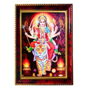 Maa Durga Photo Frame For Wall & Table | 7x9 Inch Golden Cherry Finish | Decorative Maa Durga Photo Frame For Home, Office & Pooja Room (F11841) Maa Durga Photo Frame For Wall & Table | 7x9 Inch Golden Cherry Finish | Decorative Maa Durga Photo Frame For Home, Office & Pooja Room (F11841)