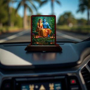 Car Desk/Table Top Lord Rama And Sita Wooden Photo Stand 3x4 Inches, Compact & Stylish Spiritual Display For Car, Home & Office (Pack Of 1) (F14331) Car Desk/Table Top Lord Rama And Sita Wooden Photo Stand 3x4 Inches, Compact & Stylish Spiritual Display For Car, Home & Office (Pack Of 1) (F14331)