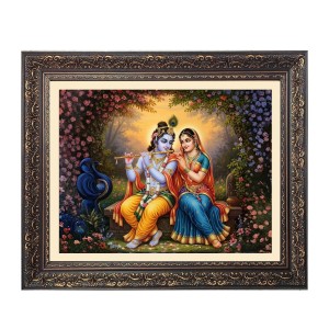 radha and krishna Big Photo Frame - 24x28 Inches for Home,Temple & Office Decoration