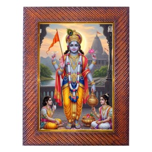 Mata Saraswati Photo Frame 17X21 Inch Religious Wall & Table Decor Frame | Mata Saraswati Spiritual Photo Frame For Home, Temple & Office (F18008X17X21)
