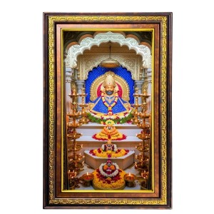 KhatuShyam Digital Golden Balck Color Photo Frame | Hindu Religious Wall Decor | 10x16 Inches - Inspirational Wall Art For Office, Home Decor - Ideal Spiritual Gift (F16678)