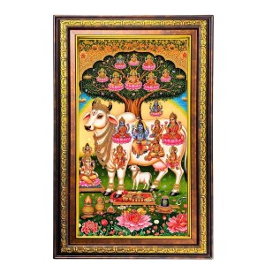 Kamadhenu Digital Golden Balck Color Photo Frame | Hindu Religious Wall Decor | 10x16 Inches - Inspirational Wall Art For Office, Home Decor - Ideal Spiritual Gift (F16788) Kamadhenu Digital Golden Balck Color Photo Frame | Hindu Religious Wall Decor | 10x16 Inches - Inspirational Wall Art For Office, Home Decor - Ideal Spiritual Gift (F16788)